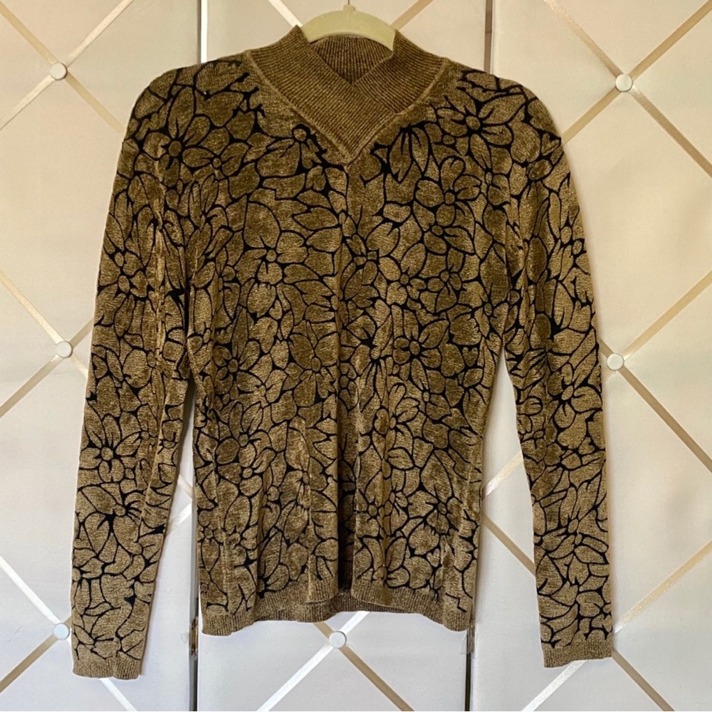 Vintage Black & Gold Sweater